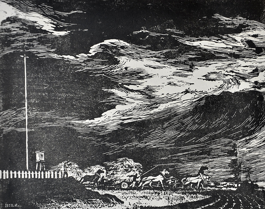 抢收在暴风雨之前 30cm×24.5cm